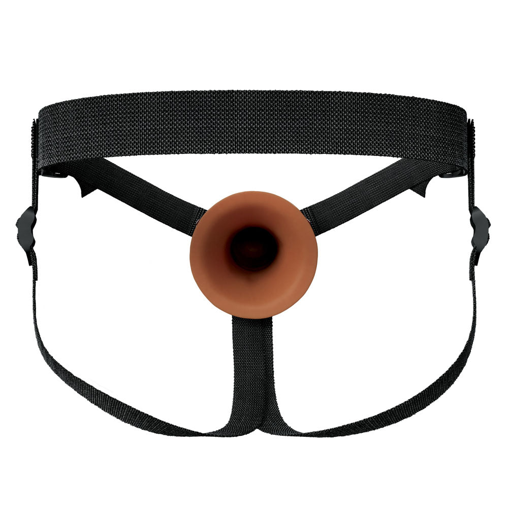 FX Elite 7'' Silicone Hollow Strap-On Tan 17.8 cm
